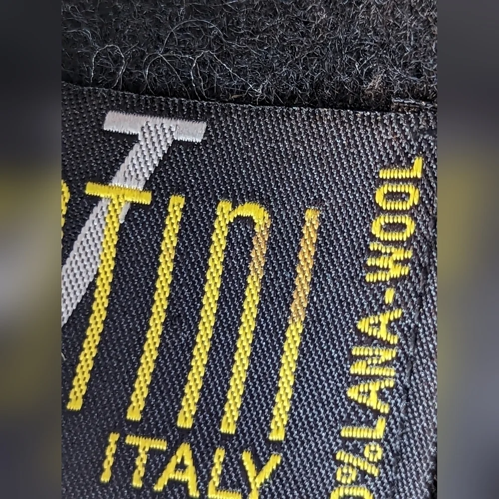 🖤 Valentini Scarf Black 100% Wool Soft Mens Made in Italy classy quiet luxury